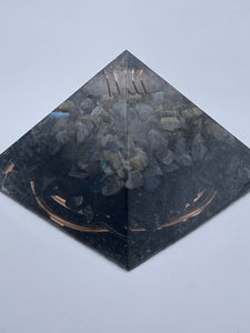 Orgone EMF Buster Small Pyramid with Labradorite