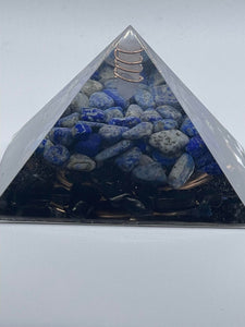Orgone EMF Buster Small Pyramid with Lapis Lazuli